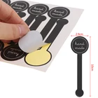 50 шт. длинные стильные черные наклейки ручной работы для упаковки тортов ручной работы, герметичные этикетки, наклейки для выпечки, стикеры