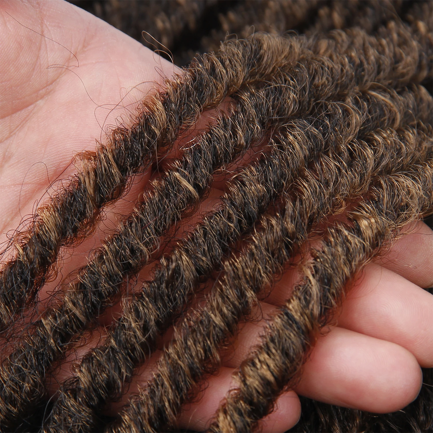 Синтетические Искусственные локоны в стиле Crochet Волосы Кудрявые концы 18 дюймов