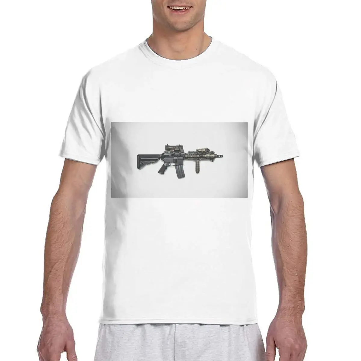 

2021 New Fashion Graphic Short Sleeve gun full print Tees Hip Hop Men Women Streetwear O Neck Tshirt clothes top