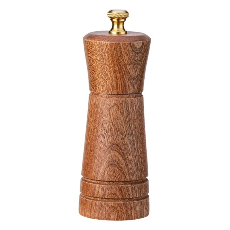 

2Pcs Wood Salt and Pepper Grinder BBQ Pepper Shaker Mill with Ceramic Core