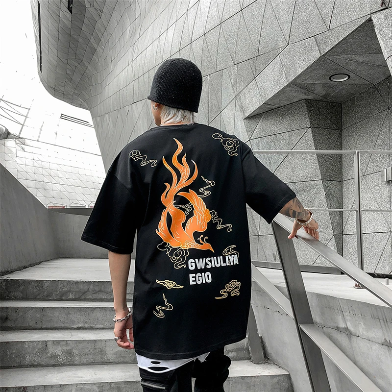 Хипстер принт Феникс Футболка мужская хип хоп 2020 уличная одежда футболка лето