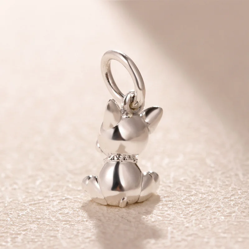 Подвеска Шарм бульдог из серебра 925 пробы для изготовления ювелирных изделий