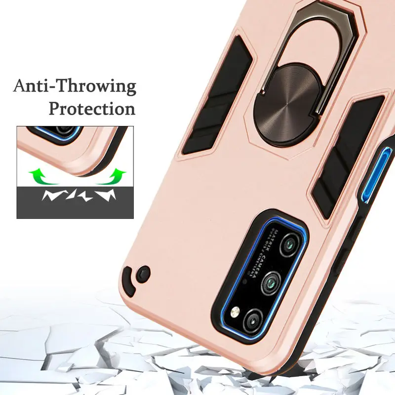 

Honor View 30 Pro Case Silicon Back Phone Cover For Huawei Honor View 30 V30 V30 Pro Stand Ring Magnet Armor Protective Cases