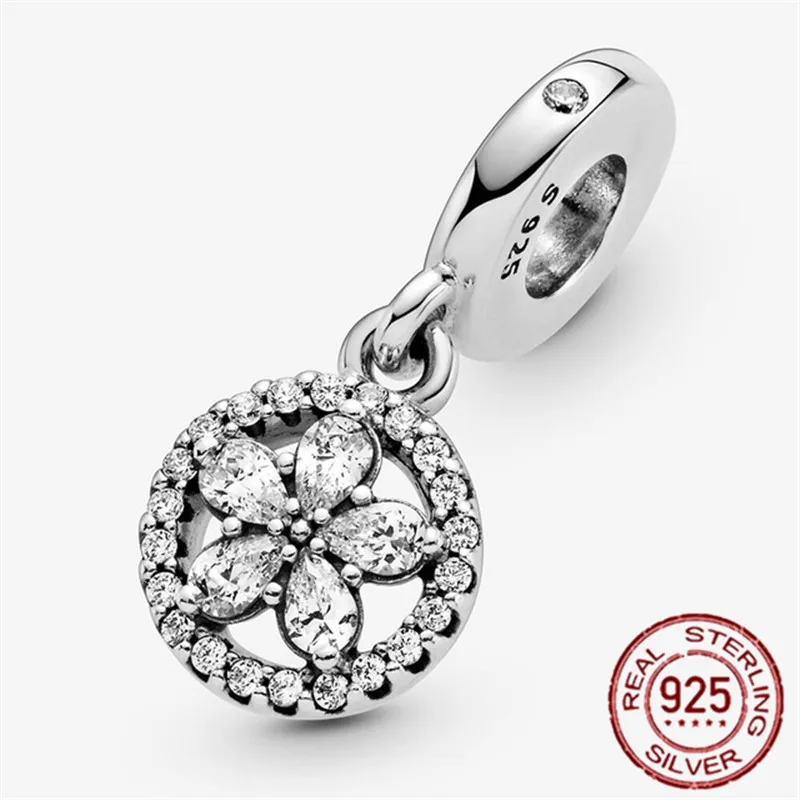 

Round shape Clear CZ 100% Real 925 Sterling Silver Clips Star beads Fit Original Reflexions Bracelet charms Jewelry making