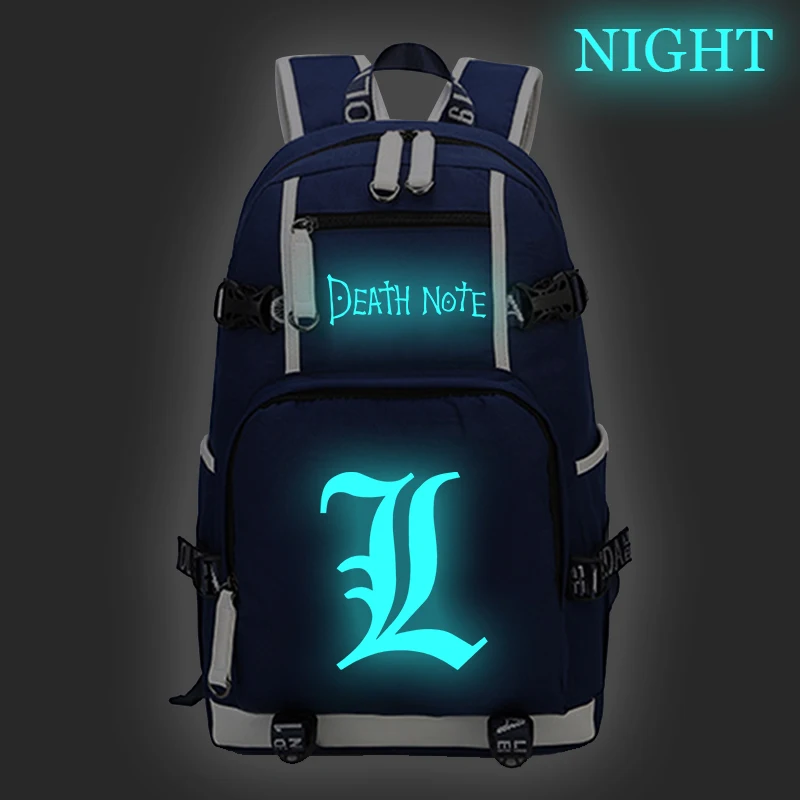 Japan Anime Death Note Printing Backpack Teens Kids Boys Girls School Bags Children Laptop Luminous Travel Bag | Багаж и сумки