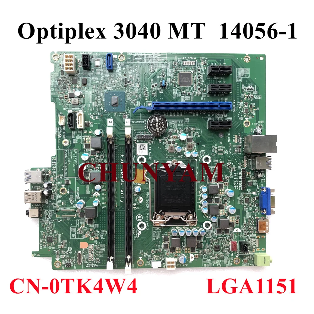 14056-1 LGA1151 для dell Optiplex Series 3040 MT 3040MT материнская плата настольного ПК CN-0TK4W4 TK4W4 100%