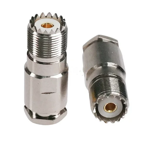 2pceUHF Female SO239 SO-239 clamp For RG8 RG213 RG165 LMR400 cable RF Connector Adaptor