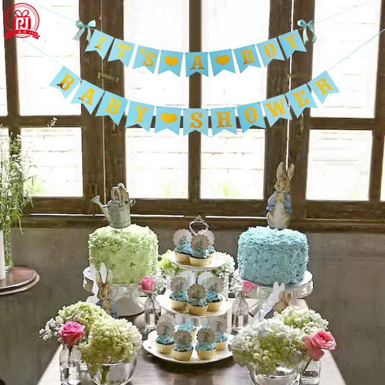 3 м флаги с буквами для детского душа вечерние бумага банкета материал девочек и