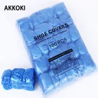 Пластиковые одноразовые чехлы для обуви, пыленепроницаемые Нескользящие водонепроницаемые домашние дождевые сапоги, коврик для взрослых, защита пола, напольная обувь