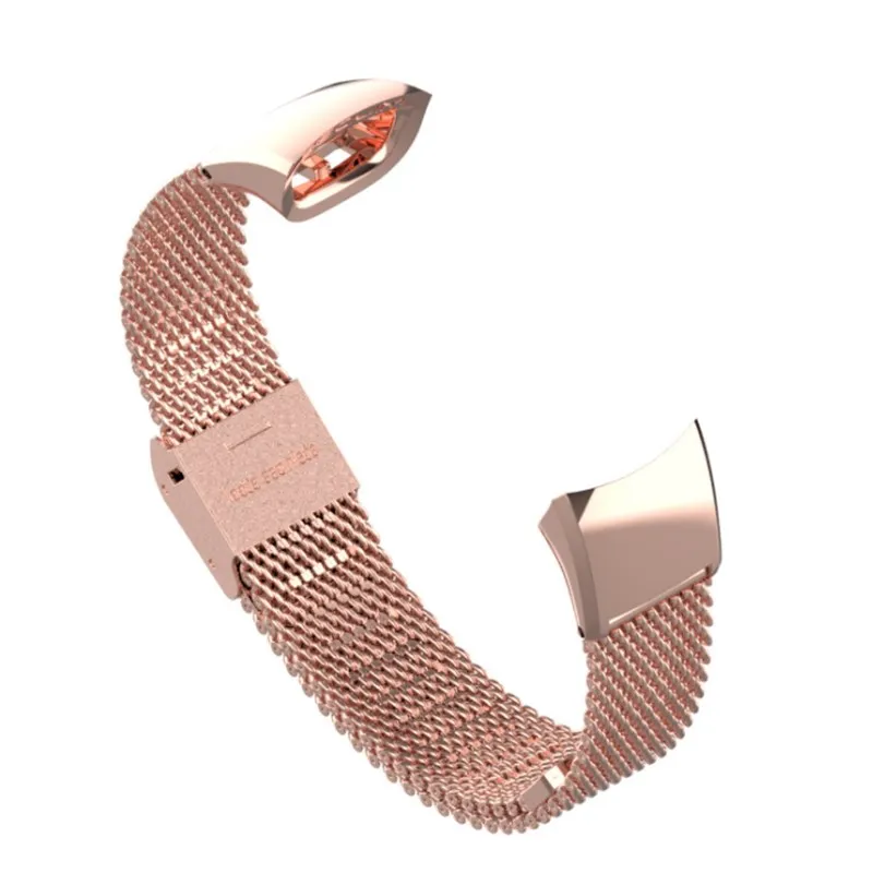Rose gold Mijobs Milan металлический ремешок для huawei Honor Band 4 Широкие ремешки Браслет из нержавеющей стали умные аксессуары для Honor Band 4 - Цвет: Rose gold