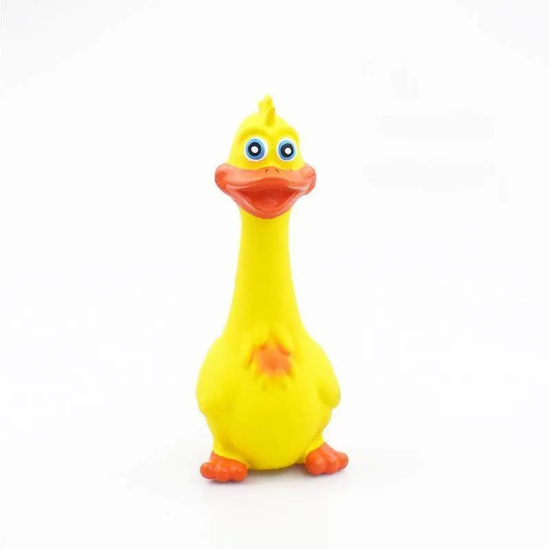 

Pet Latex Toy Strange Call Standing Chicken Big Mouth Duck Latex Vocal Bite Resistant Dog Toy Interactive Training Interesting