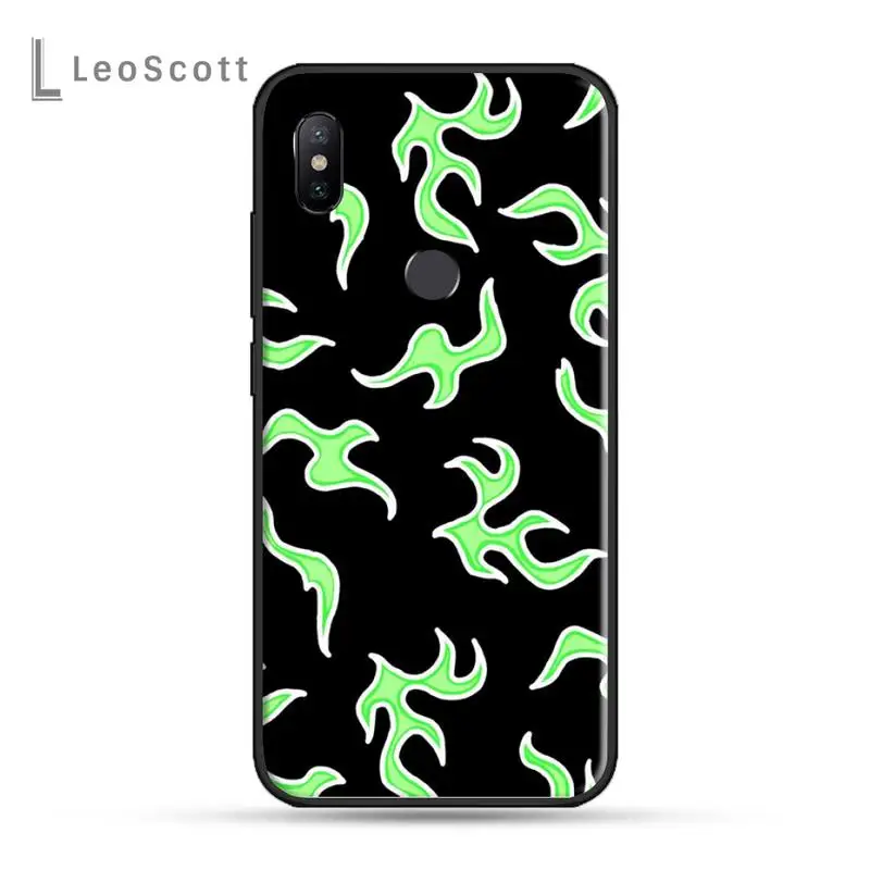 

Blue Flame Fire Phone Case For Xiaomi Redmi 4x 5 plus 6A 7 7A 8 mi8 8lite 9 note 4 5 7 8 pro