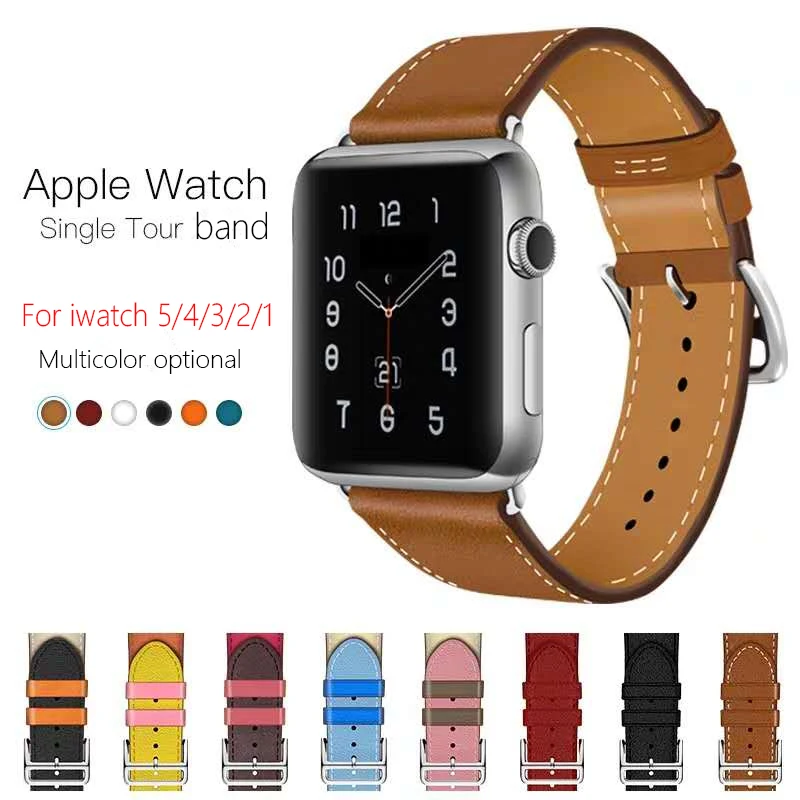 Кожаный ремешок для Apple Watch 4 38 мм 42 iwatch Series 3 2 1 сменный Браслет аксессуары часов 40 44