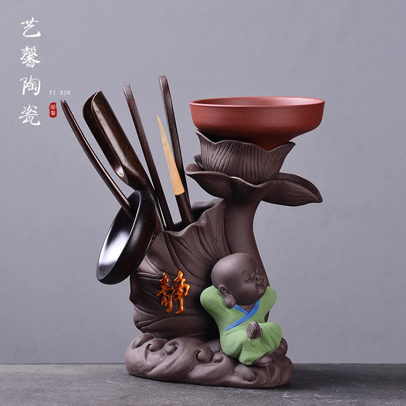 Purple Clay Funny Tea Strainer Set Vintage Gong Fu Home Items Brewing Infuser Stainless Steel Filter Teaters Gift OA50CL | Дом и сад