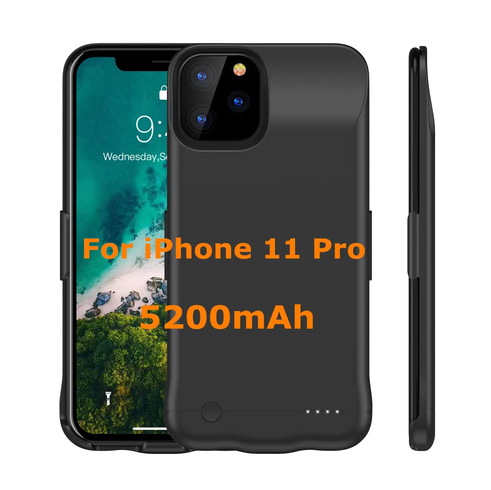 Black for 11 Pro NTSPACE ультра тонкий внешний аккумулятор чехол для iPhone 11 Pro батарея Чехол резервного питания зарядное устройство чехол для iPhone 11 Pro Max power Case - Цвет: Black for 11 Pro