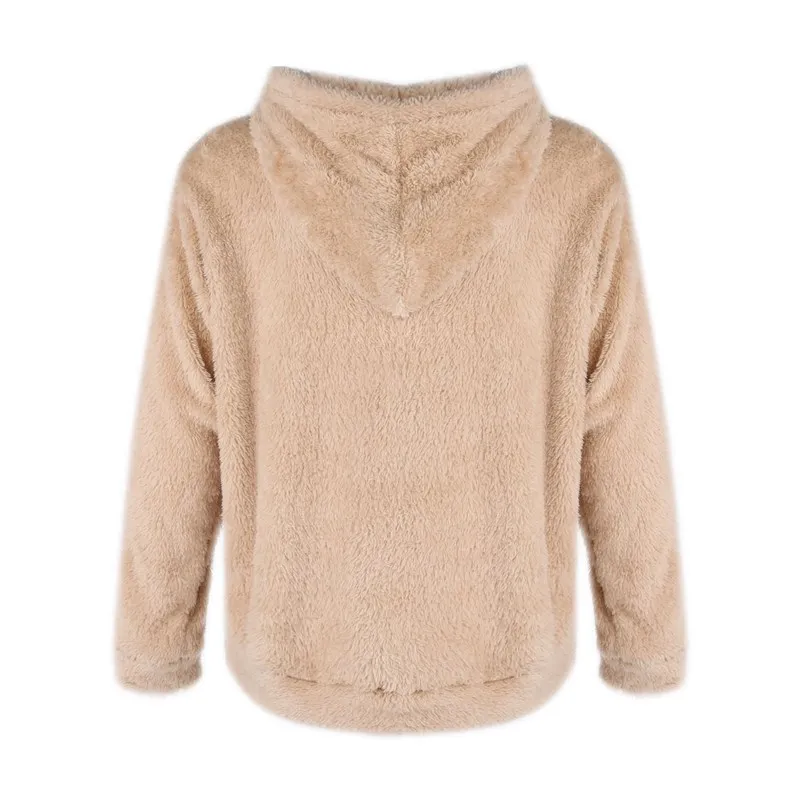 Осенне-зимняя теплая мужская одежда пушистая флисовая толстовка с капюшоном