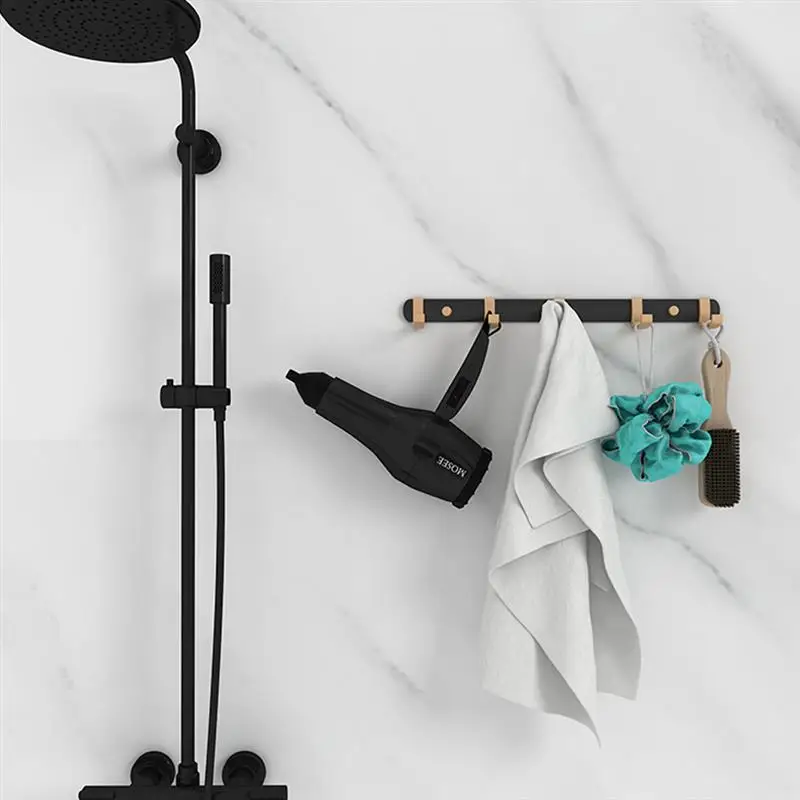 

Bathroom Coat Hook Space Aluminum Towel Hook Wall Mounted Door Decor Clothes Hook Hangers Bath Accessories