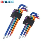 Шестигранный ключ с цветовой кодировкой, шестигранный ключ с шестигранным хвостовиком, набор гаечных ключей, длинная Метрическая шкала с рукавом, ручные инструменты, Аксессуары для велосипеда, 1,5-10 мм, ручной инструмент