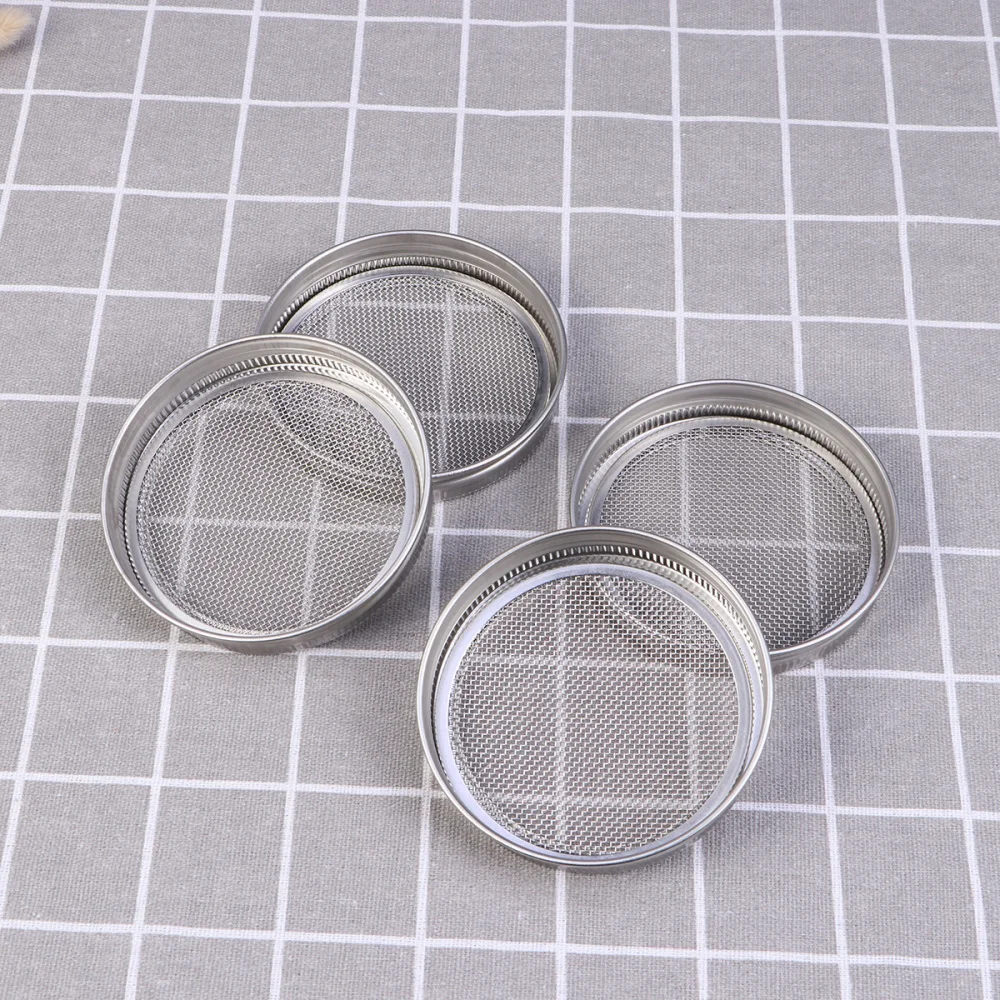 

2 Pcs 3.3 Inch Stainless Steel Sprouting Lids for Wide Mouth Mason Jars for Making Organic Sprout Seeds in House and Kitchen