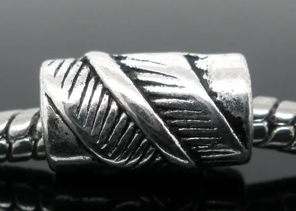 

DoreenBeads 50 шт., серебристый лист трубчатые спейсеры, бисер, 11x7 мм, Новинка
