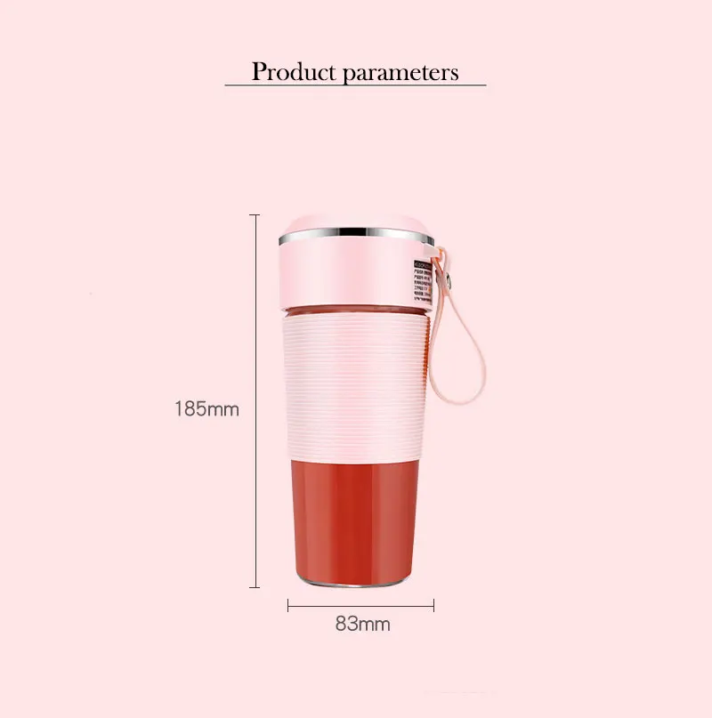 Wireless Portable Juicer 4-Knife USB Electric 300ML Blender Mini Smoothie Cup | Дом и сад