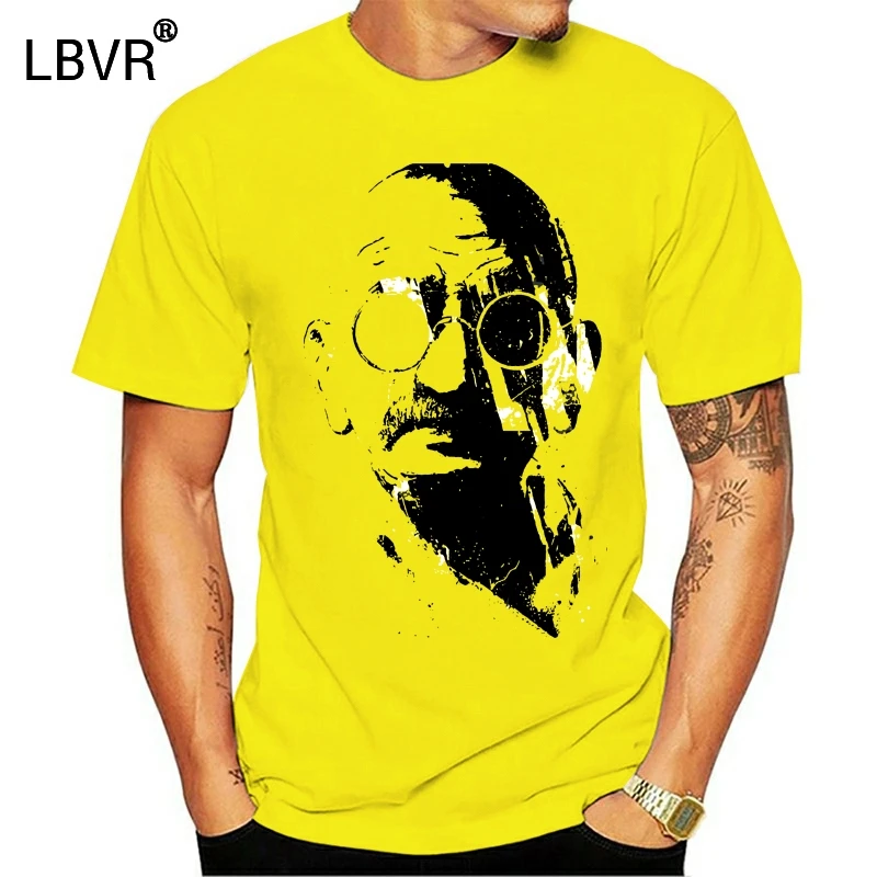 Mahatma Gandhi серая мужская футболка с рисунком (Woman'S Available) модная Классическая |