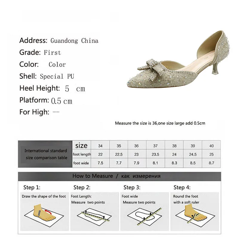 

Meriahzheng Summer Sexy Pointed Shallow Mouth High Heels Bow Knot Rhinestone Hollow Sandals Stiletto Banquet Women's Shoes LSJ