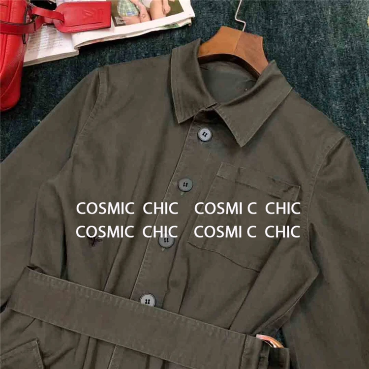 Cosmicchic Женские повседневные длинные штаны, рубашка, комбинезон с длинным рукавом, цельный нагрудный ремень, Рабочие комбинезоны, комбинезоны, модные комбинезоны