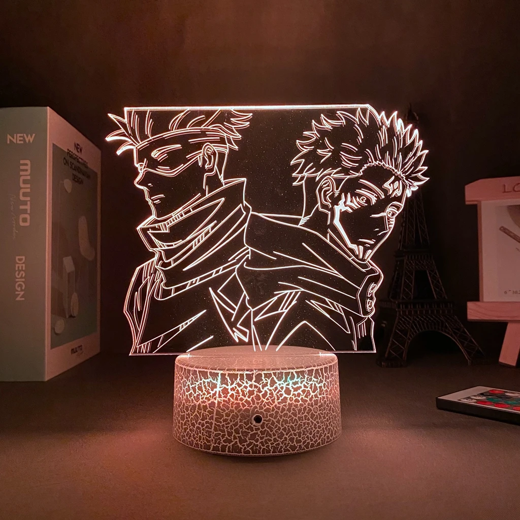 

3D Lamp Anime Figure Satoru Gojo Manga Jujutsu Kaisen Led Night Light Yuji Itadori Valentines Day Gift Jujutsu Kaisen