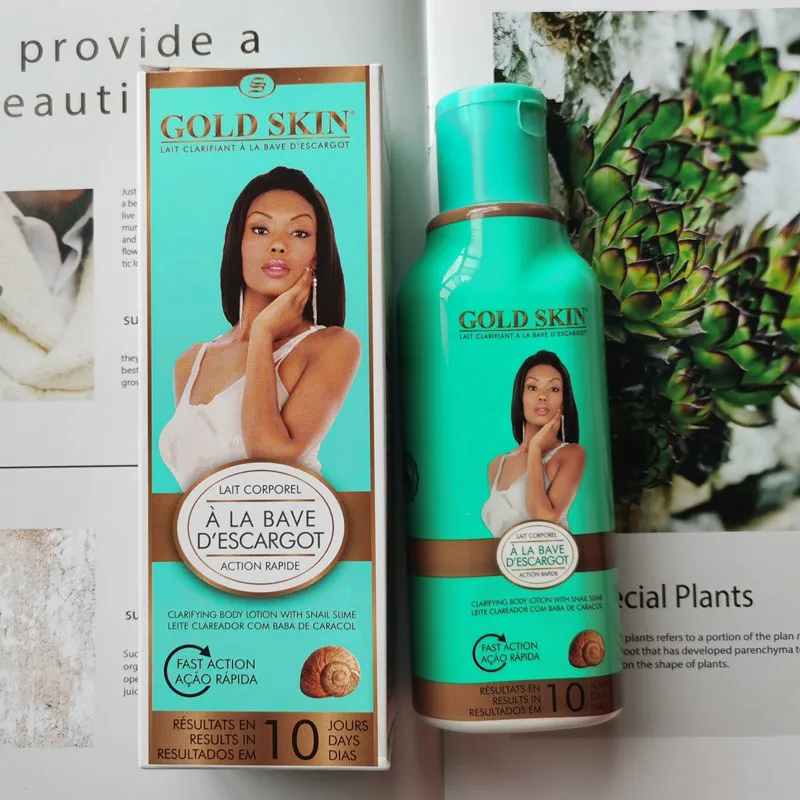 

Gold Skin with argan oil blue Clarifying Body Lotion Snail Slime Fast Action