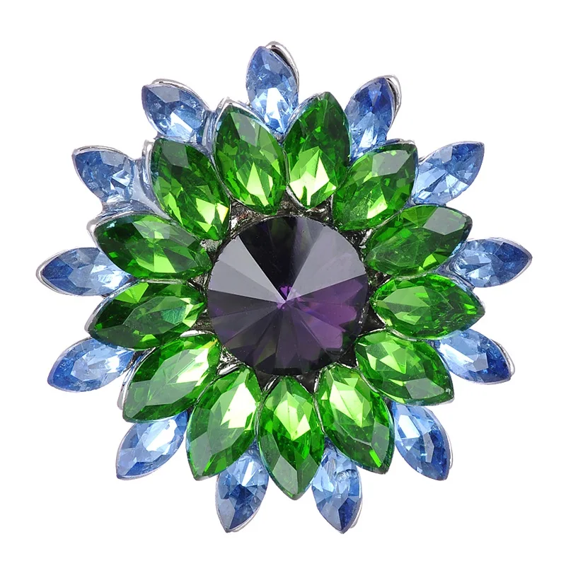 Цветочный дизайн кнопки 18 мм оснастки Подвески fit Имбирное печенье jewelry Vn