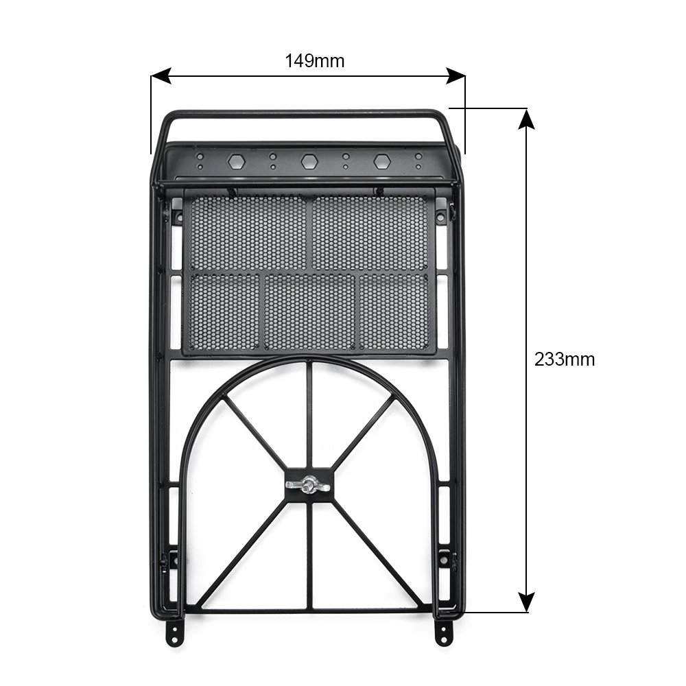 Высококачественный металлический багажник на крышу с 4 светодиодами для 1:10 RC Rock