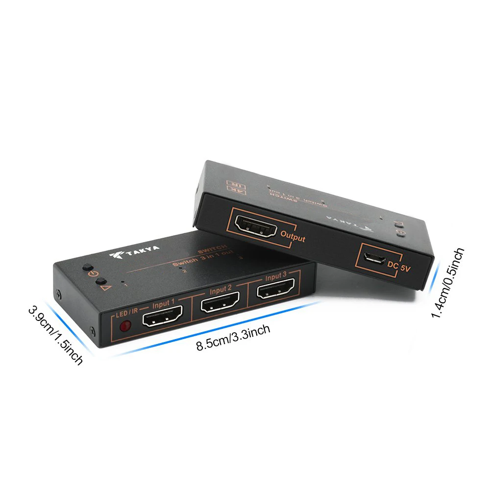 3 Port 4K 3D Resolution Switcher HDMI-compatible Switch Selector 3x1 Splitter Box Ultra HD for HDTV Xbox PS3 PS4 Multimedia | Электроника