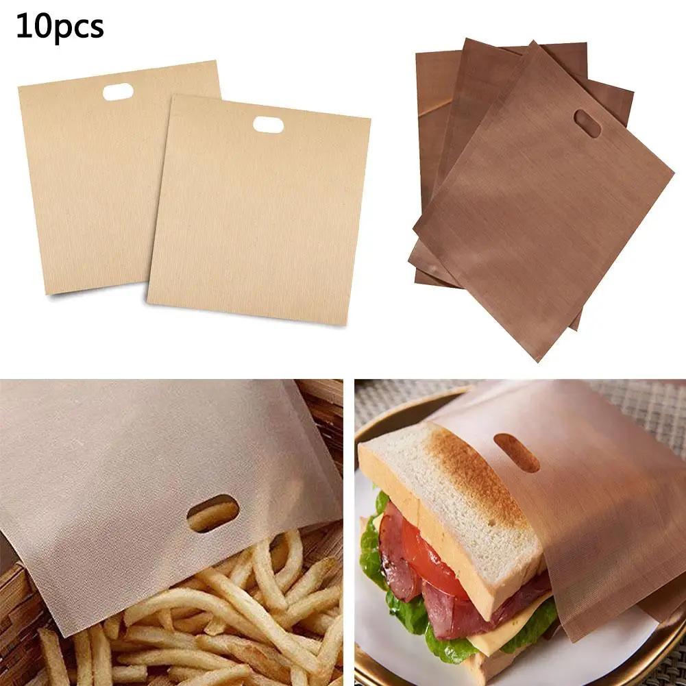 10 шт тостерные пакеты антипригарные тефлоновые хлебные аксессуары для