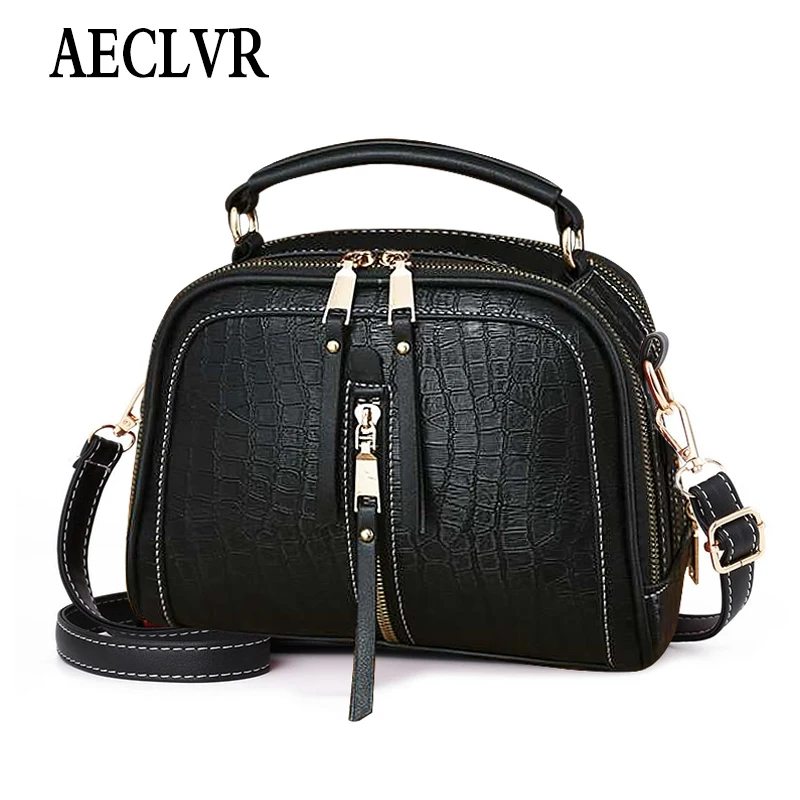 AECLVR универсальные известные бренды женские сумки через плечо Аллигатор из
