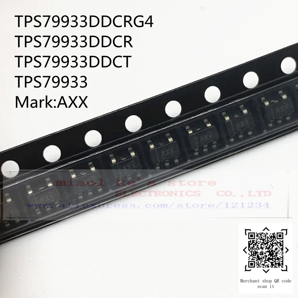 

[10pcs]100%New original: TPS79933DDCRG4 TPS79933DDCR TPS79933DDCT TPS79933 mark:AXX - IC REG LINEAR 3.3V 200MA SOT23-5