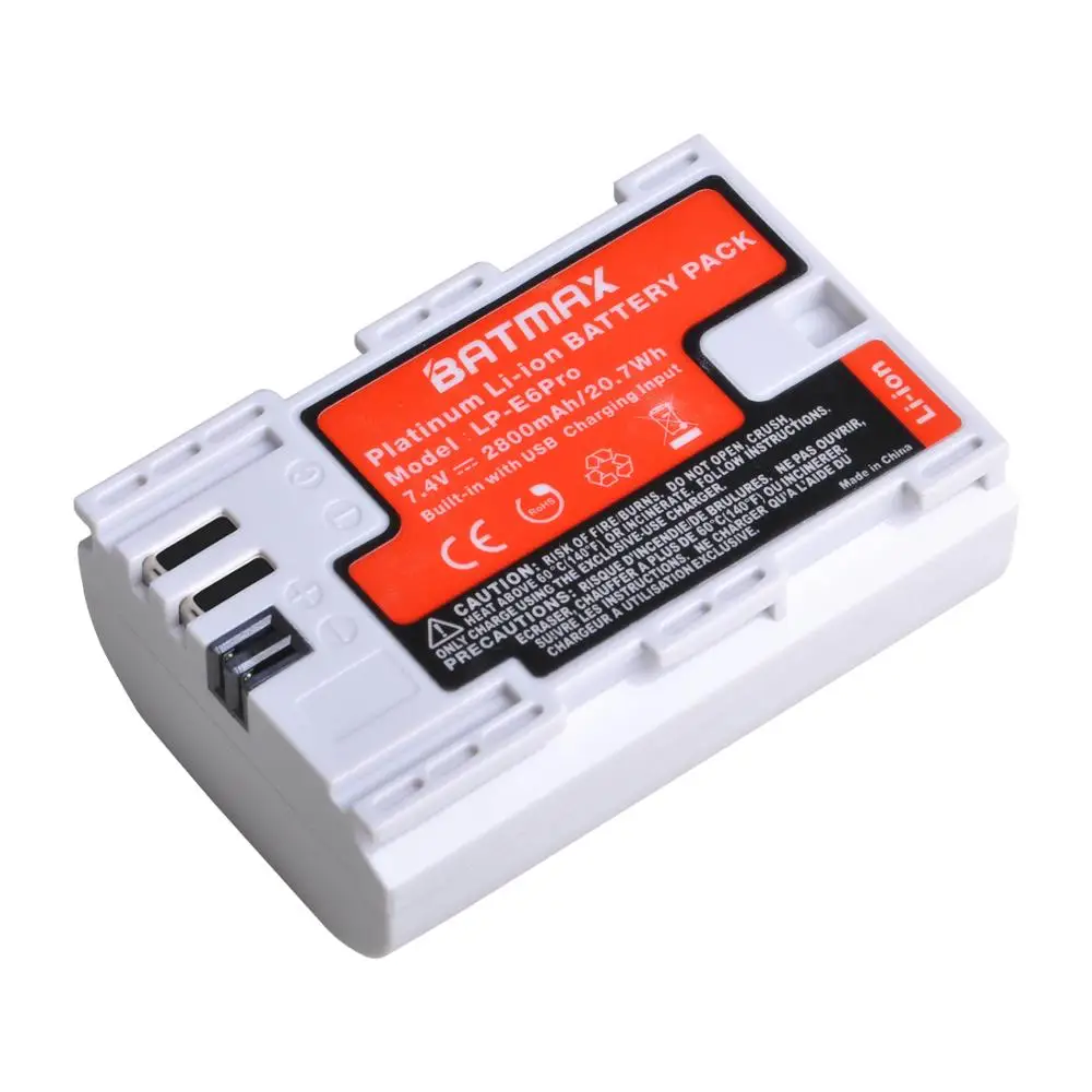 1 шт. 2800 мАч usb зарядное LP-E6 LP E6 LPE6 LP E6N аккумулятор для камер Canon 5D Mark II III 7D 60D EOS 6D 70D 80D EOS 5DS R