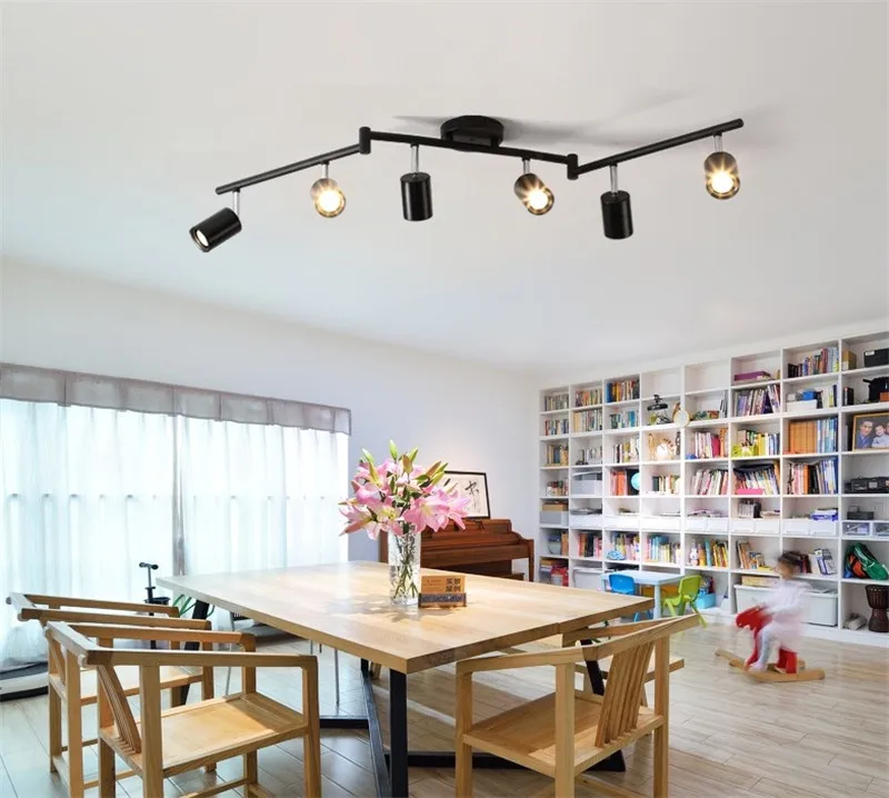 Стильный потолочный светильник GU10 в стиле индастриал Лофт регулируемая