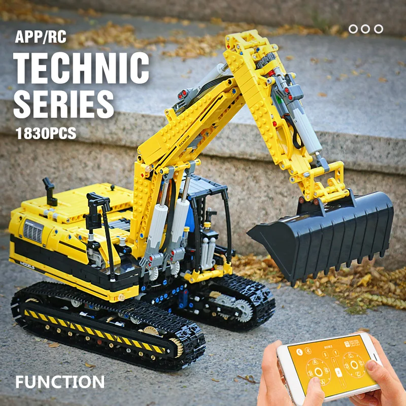 Плесень король 13112 Technic машинные игрушки моторизованный экскаватор модель