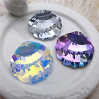 jewellery making charms supplies 28mm glass pendant diy charm lot shell shape necklace handmade accessories wholesale new 12pcs