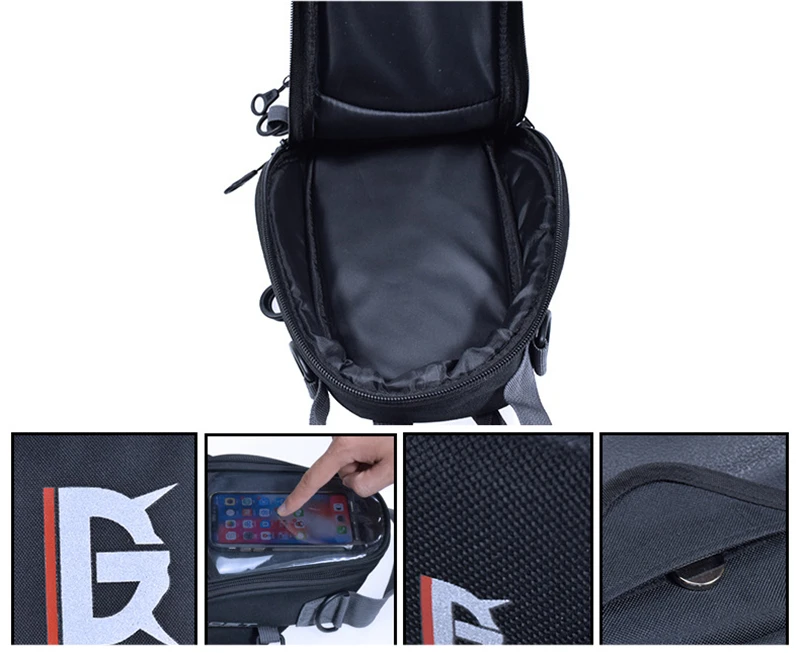 WOSAWE сумка для топливного бака для мотоцикла сумка для мобильного телефона навигационная сумка для бака многофункциональная маленькая посылка для масляного резервуара GHOST RACING
