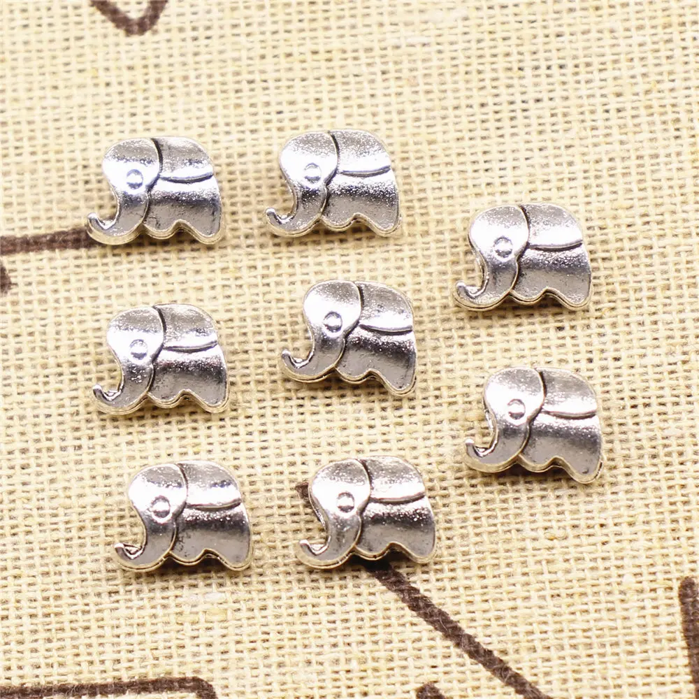 

Bracelet Making Jewelry Making Charms 11x8mm Elephant Big Hole Beads Jewelry Findings 10pcs