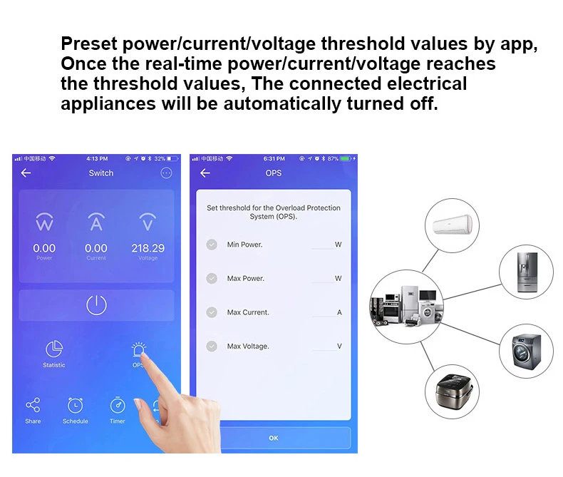 Wifi Smart RCBO выключатель остаточного тока с контролем энергии совместим с Alexa, Google Home для умного дома RS485
