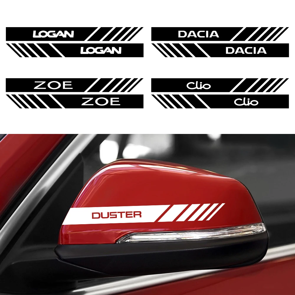 2 шт. наклейки на зеркало заднего вида автомобиля для Renault DACIA Duster Megane Scenic Logan Loguna Zoe