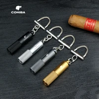 cohiba cigar punch travel stainless steel cuban cigar guillotine mini cigar cutter knife with keychain
