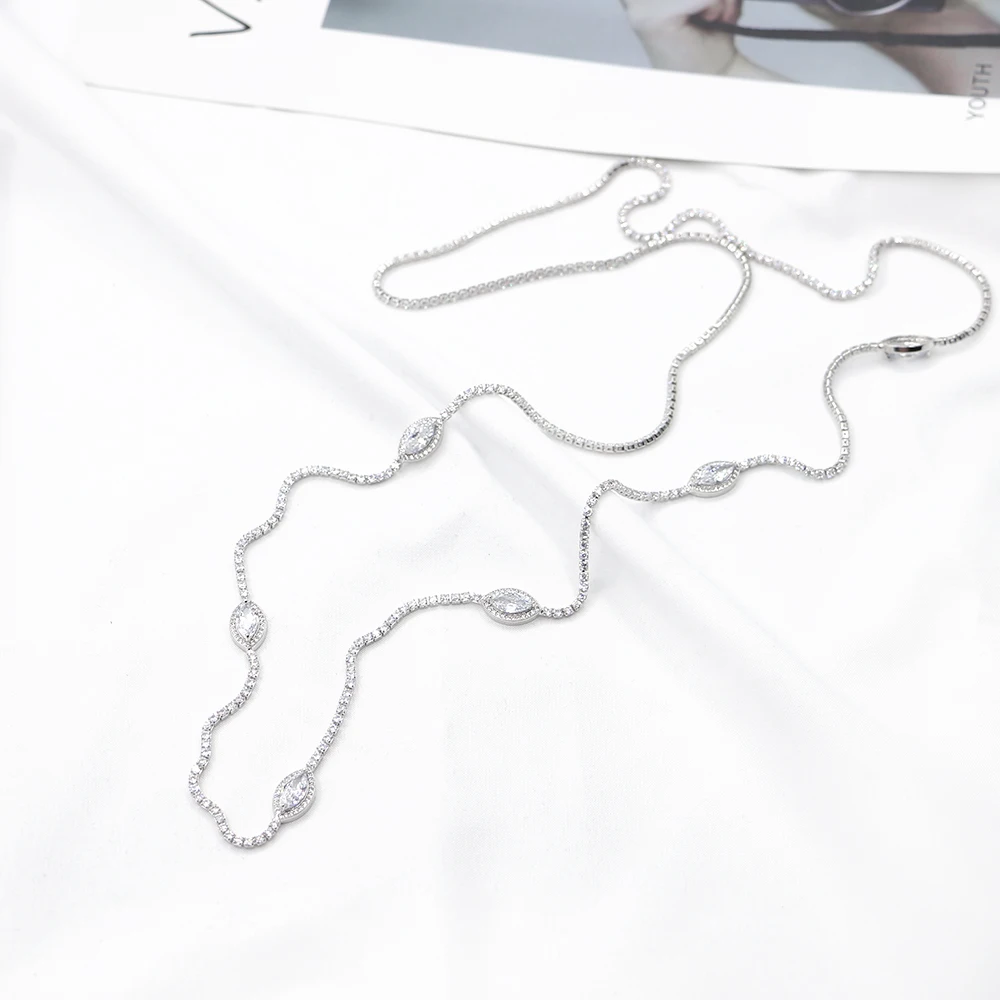 Devil's Eye Lady Высокое качество Кристалл Длинный свитер цепь повседневная одежда