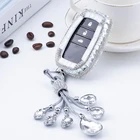 Чехол с алмазным кристаллом для автомобильного ключа чехол для Toyota Chr C-hr Land Cruiser 200 Avensis Auris Corolla смарт-Брелок оболочка аксессуары