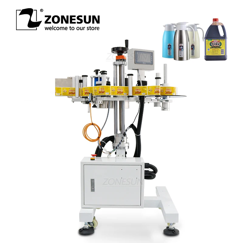 ZONESUN XL T852 маркировочный автомат бутылки коробка ведро Стикеры аппликатор