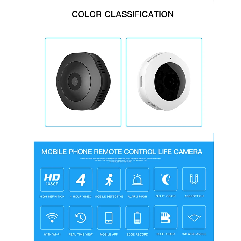 Мини-камера H6 HD 1080P с Wi-Fi и датчиком движения | Электроника