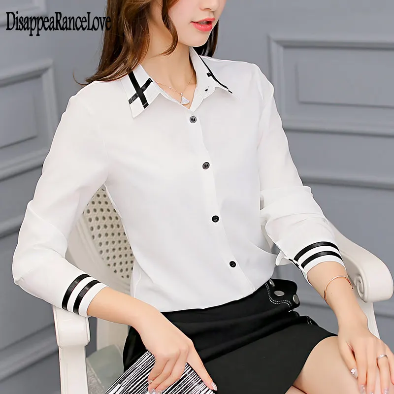 2020 женская шифоновая рубашка элегантная офисная блузка с длинным рукавом